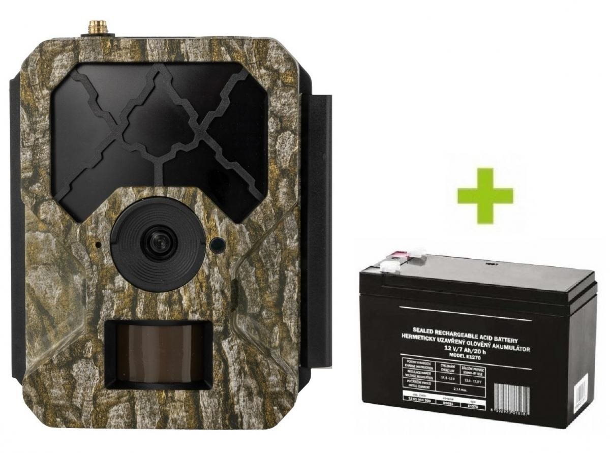 OXE Fotopasca Hornet 4G, externý akumulátor a napájací kábel