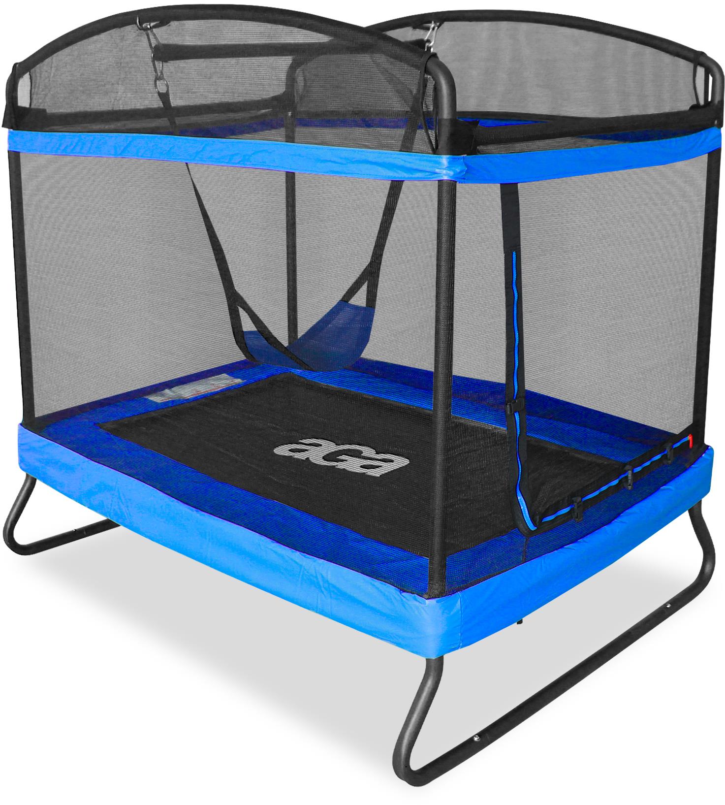 Aga Obdĺžniková trampolína 122 × 183 cm, tmavo modrá