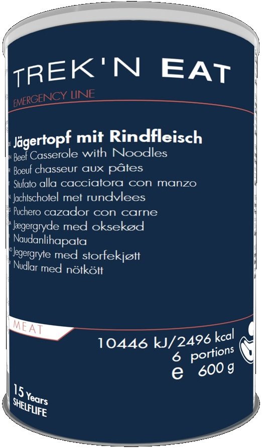 Trek'n eat Emergency Food Cestoviny s hovädzím na voňavom korení na poľovný spôsob 600 g
