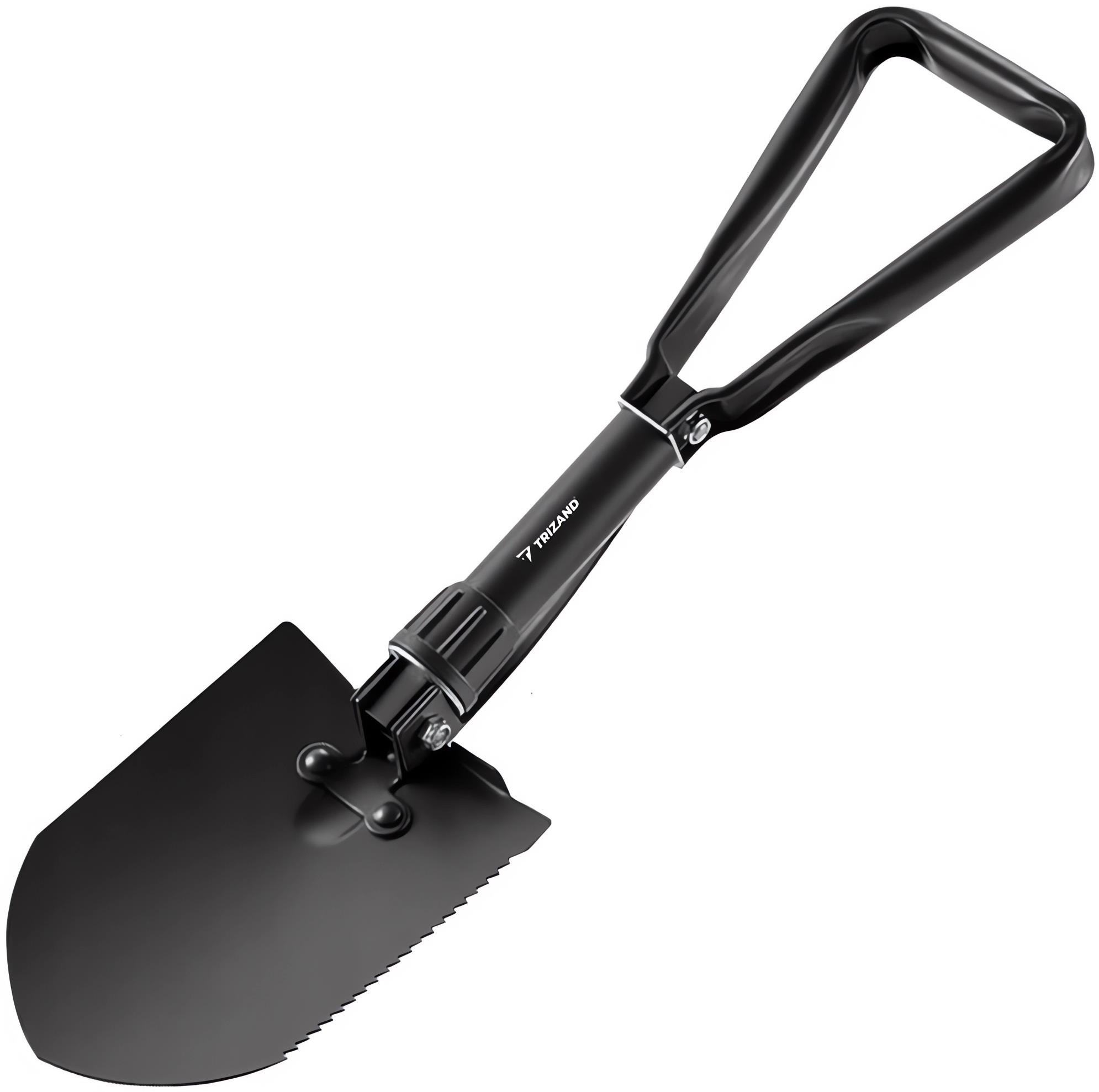 Trizand 23830 Poľná skladacia lopatka, 3-dielna, čierna
