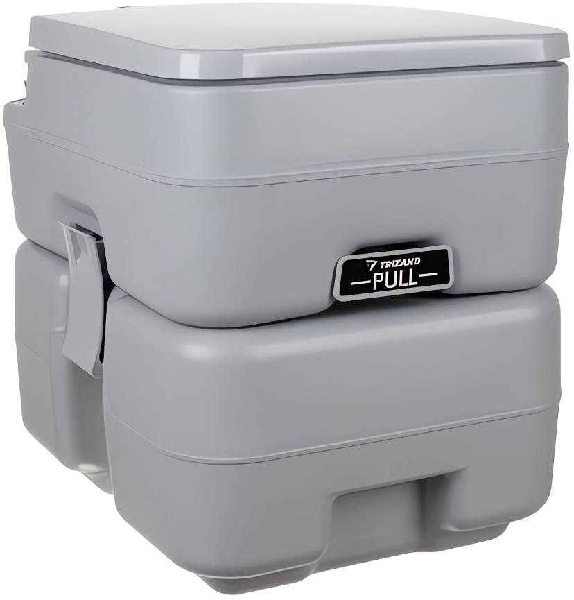 Trizand 24498 Prenosná kempingová toaleta 20 + 12 l, sivá