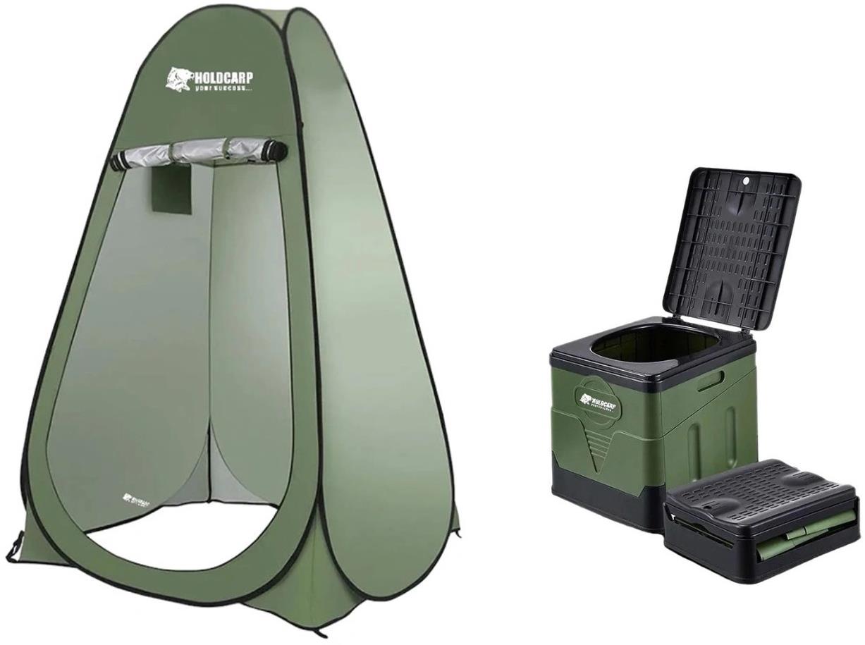Holdcarp Sada prenosného záchodu a hygienického stanu Portable Toi + Toilet & Shower Tent