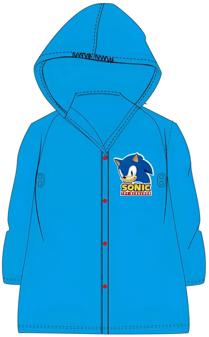 Sega Chlapčenská pláštenka tyrkysová veľ. 104/110 – Ježko Sonic