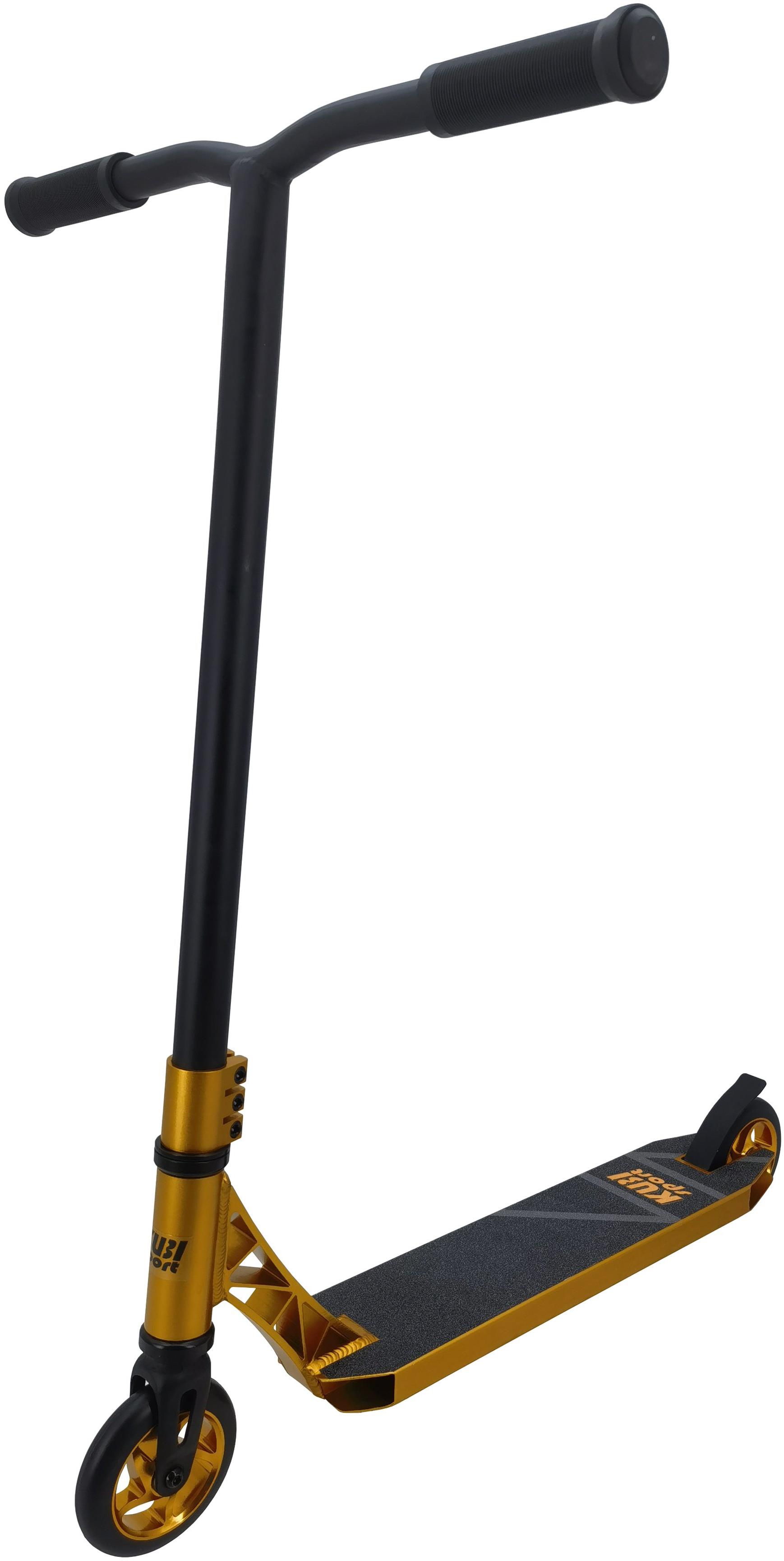 KUBIsport Freestylová kolobežka športová zlato/čierna 110 mm kolieska CSK2K