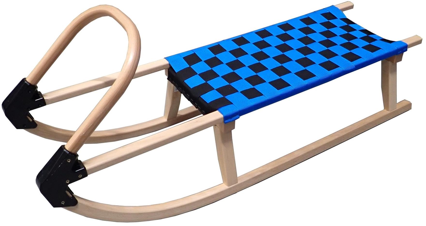 KUBIsport Sánky 110 cm, drevené, modré