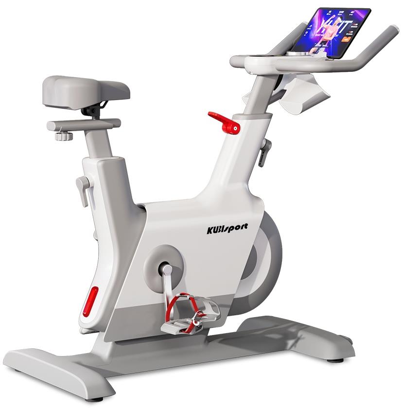 KUBIsport Magnetický cyklotrenažér BC91EK bezdrôtový, samonabíjací, Bluetooth, biely