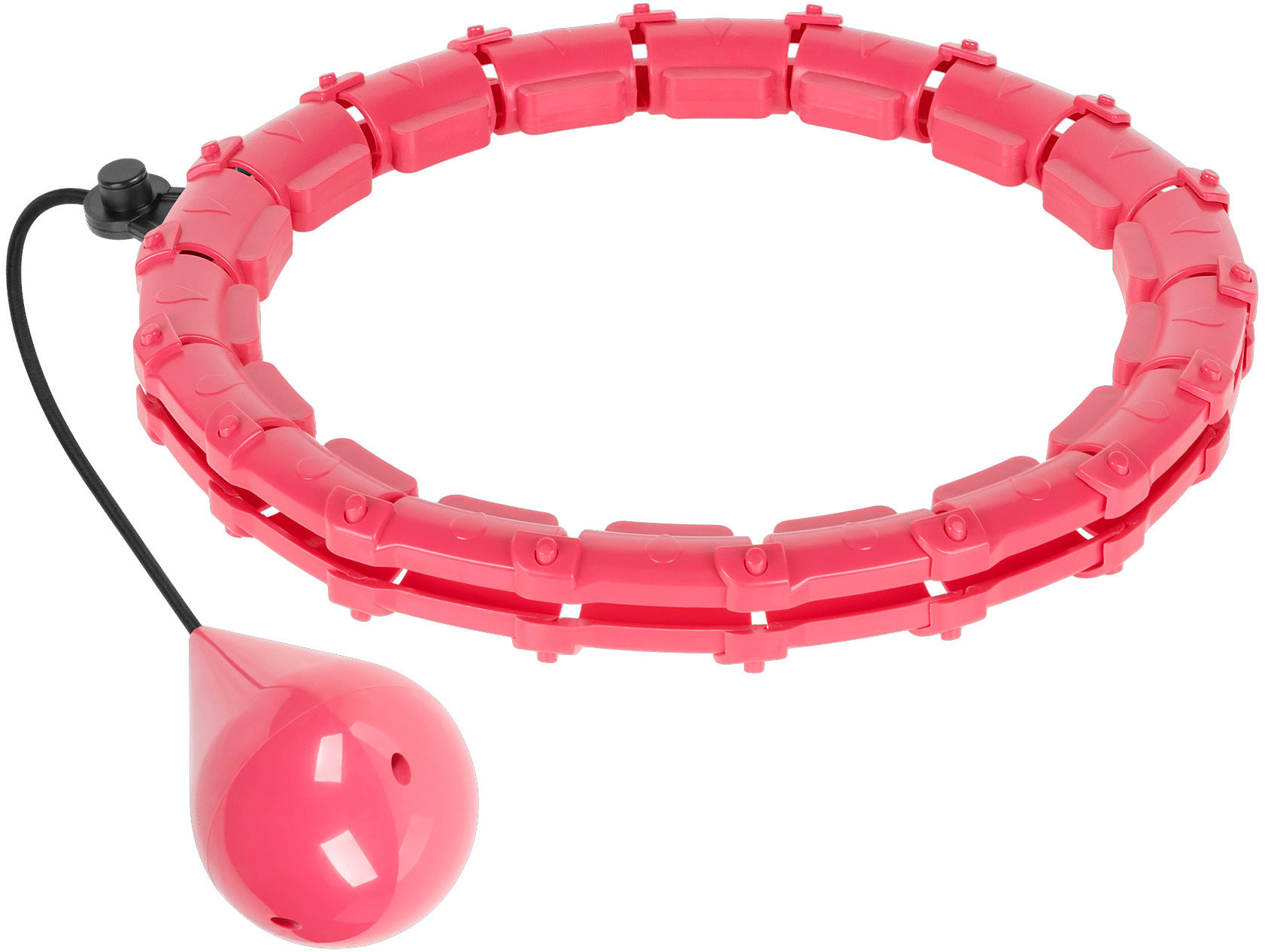Rebel RBA-3065 Masážní obruč Hula Hoop se závažím 50 cm, růžová