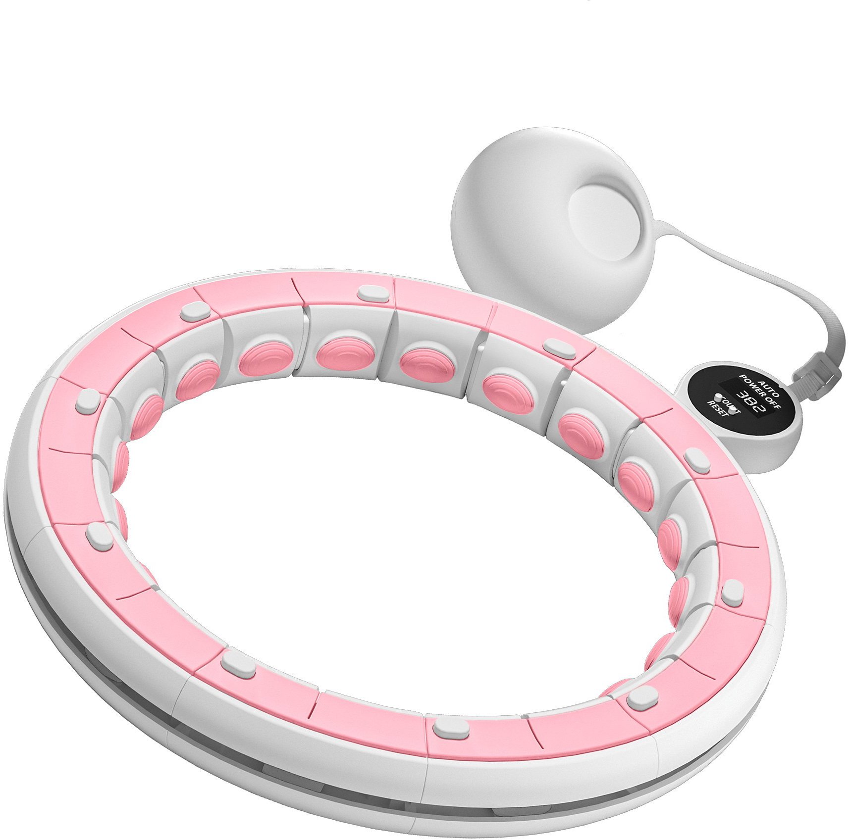 Rebel RBA-3067 Masážní obruč Hula Hoop se závažím, LCD, 44 cm, růžová