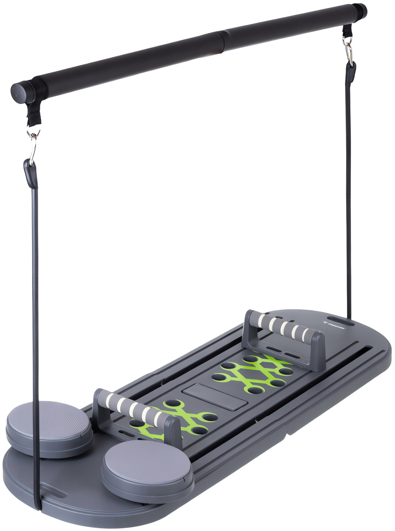 Trizand 27190 Multifunkční Pilates cvičící deska s úchyty 97 × 35 cm, šedá