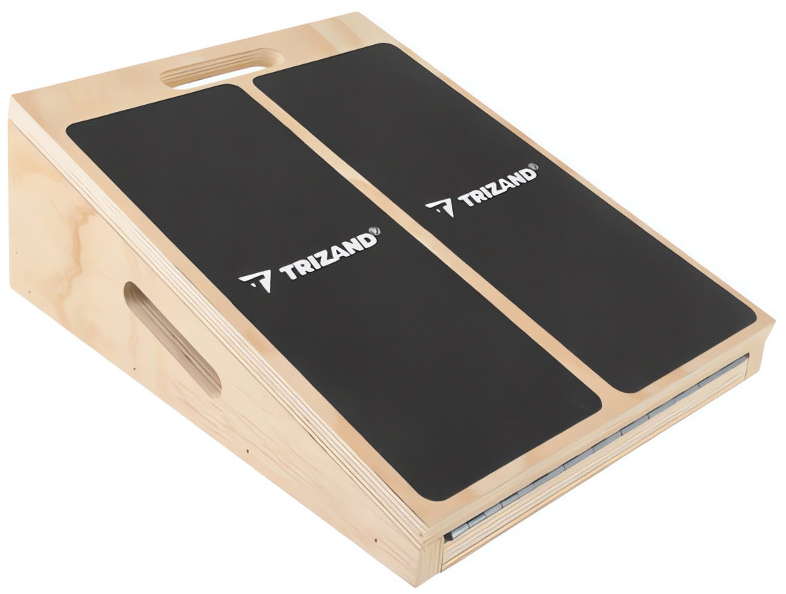 Trizand 27130 Regulovatelná dřevěná plošina na protahování lýtek, 31 x 39 cm