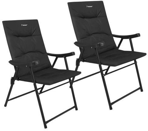 Trizand 27610 Rybářské skladací židle 59 × 70 × 91 cm, sada 2 ks, černé