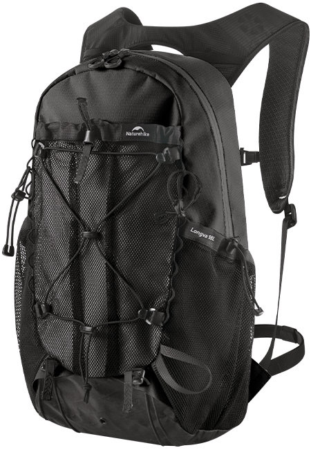 Naturehike Longva 18 l, ultraľahký turistický batoh, čierny