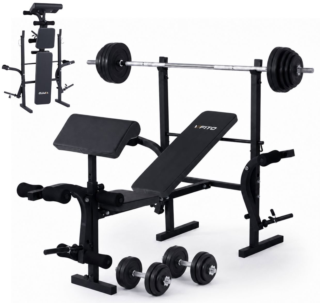 VIFITO Posilovací set U150 + set činek 50 kg