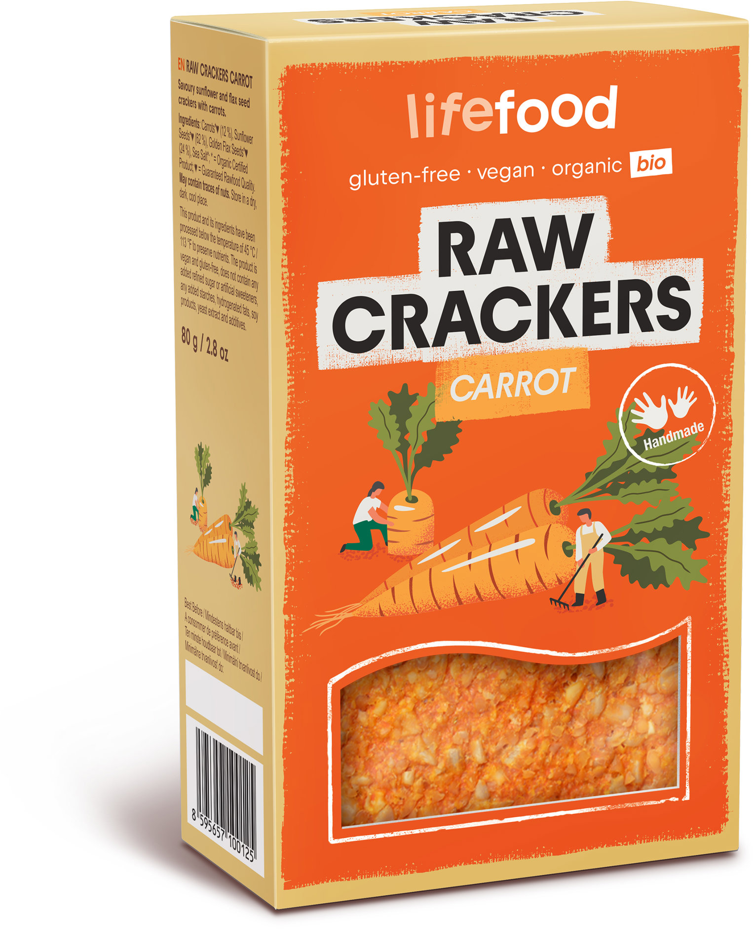 Lifefood Life Crackers mrkvánky RAW BIO 80 g