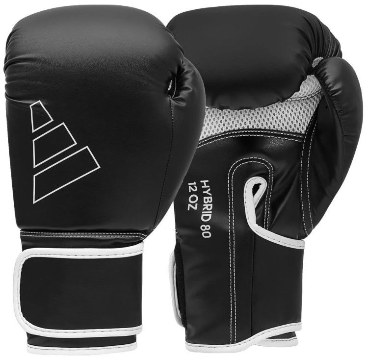 Adidas Boxerské rukavice Hybrid 80 – černo / bílé – 10 oz