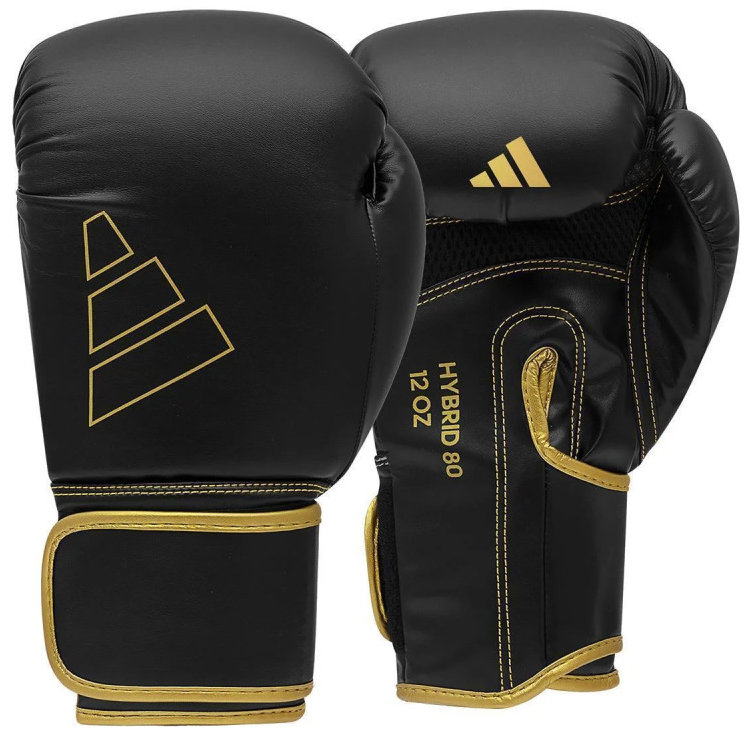 Adidas Boxerské rukavice Hybrid 80 – černo / zlaté – 14 oz