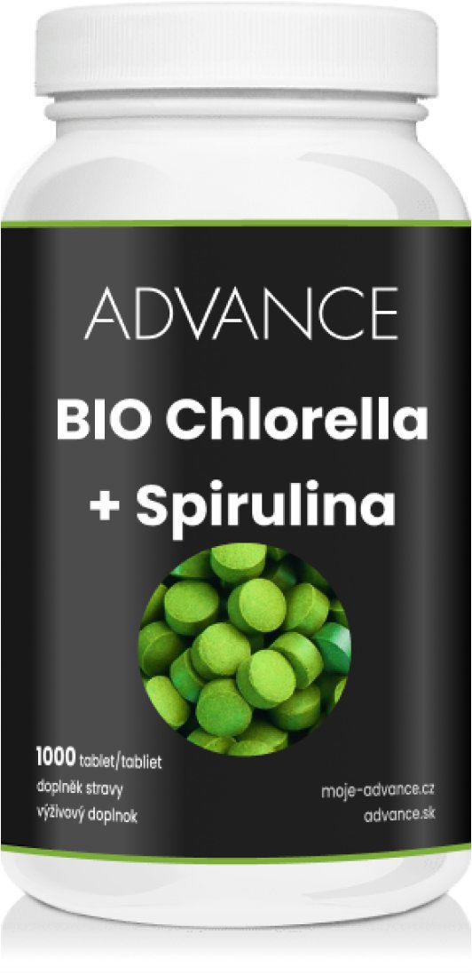 ADVANCE Chlorella + Spirulina 1000 BIO tabliet