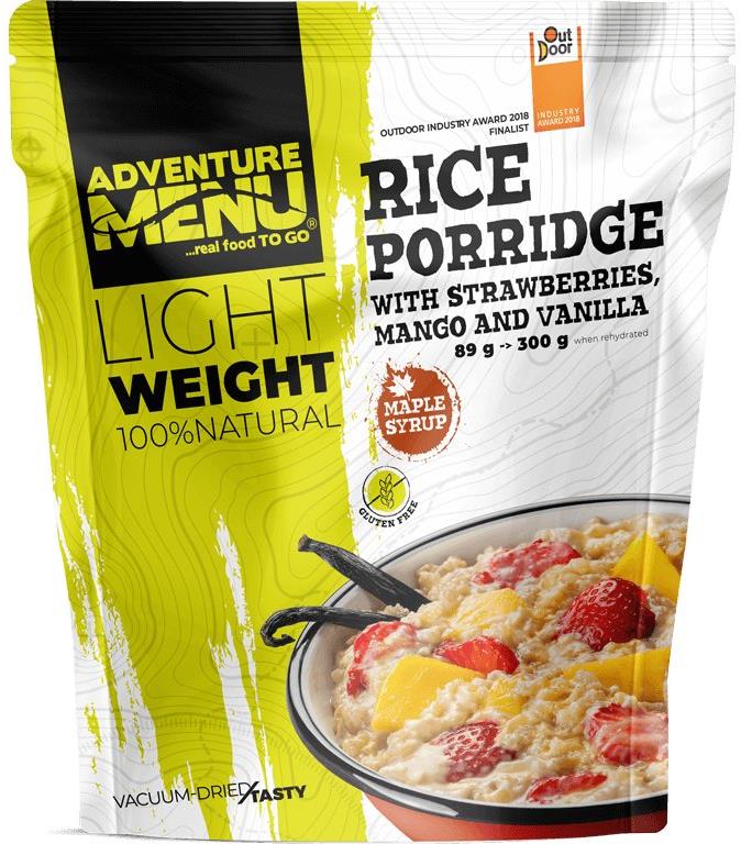 Adventure Menu Lightweight – Ryžová kaša s jahodou, mangom a vanilkou