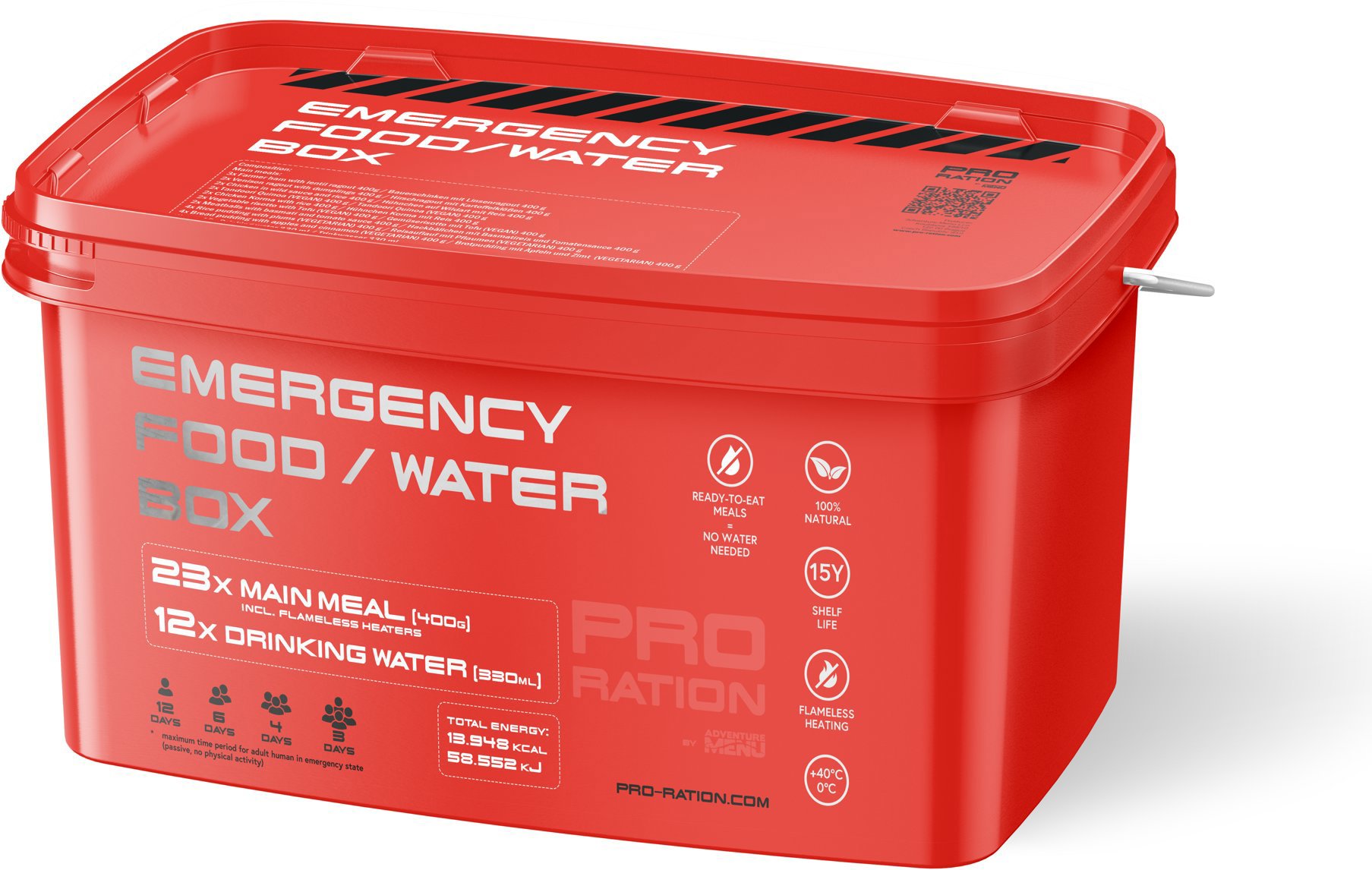 Adventure Menu Pro-Ration Emergency food/water box