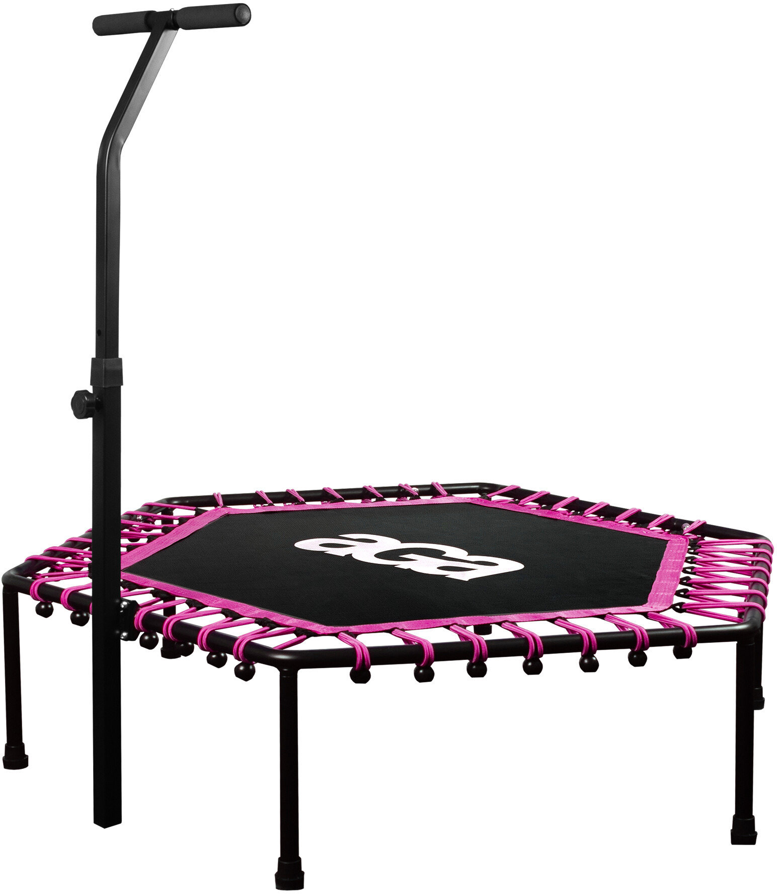 Aga FITNESS Trampolína + držadlo 130 cm ružová