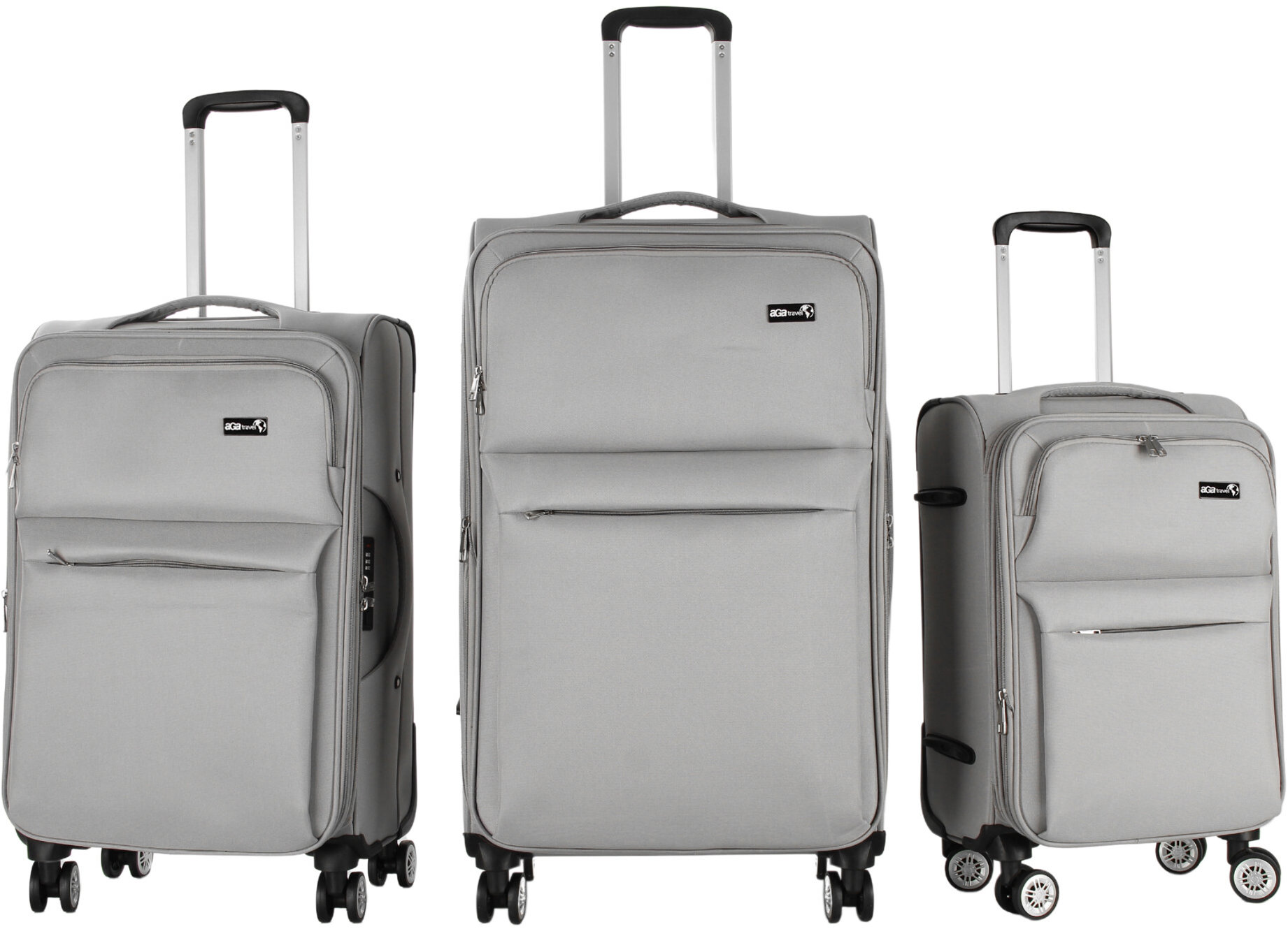 Aga Travel Sada cestovných kufrov MR4676 Svetlosivá