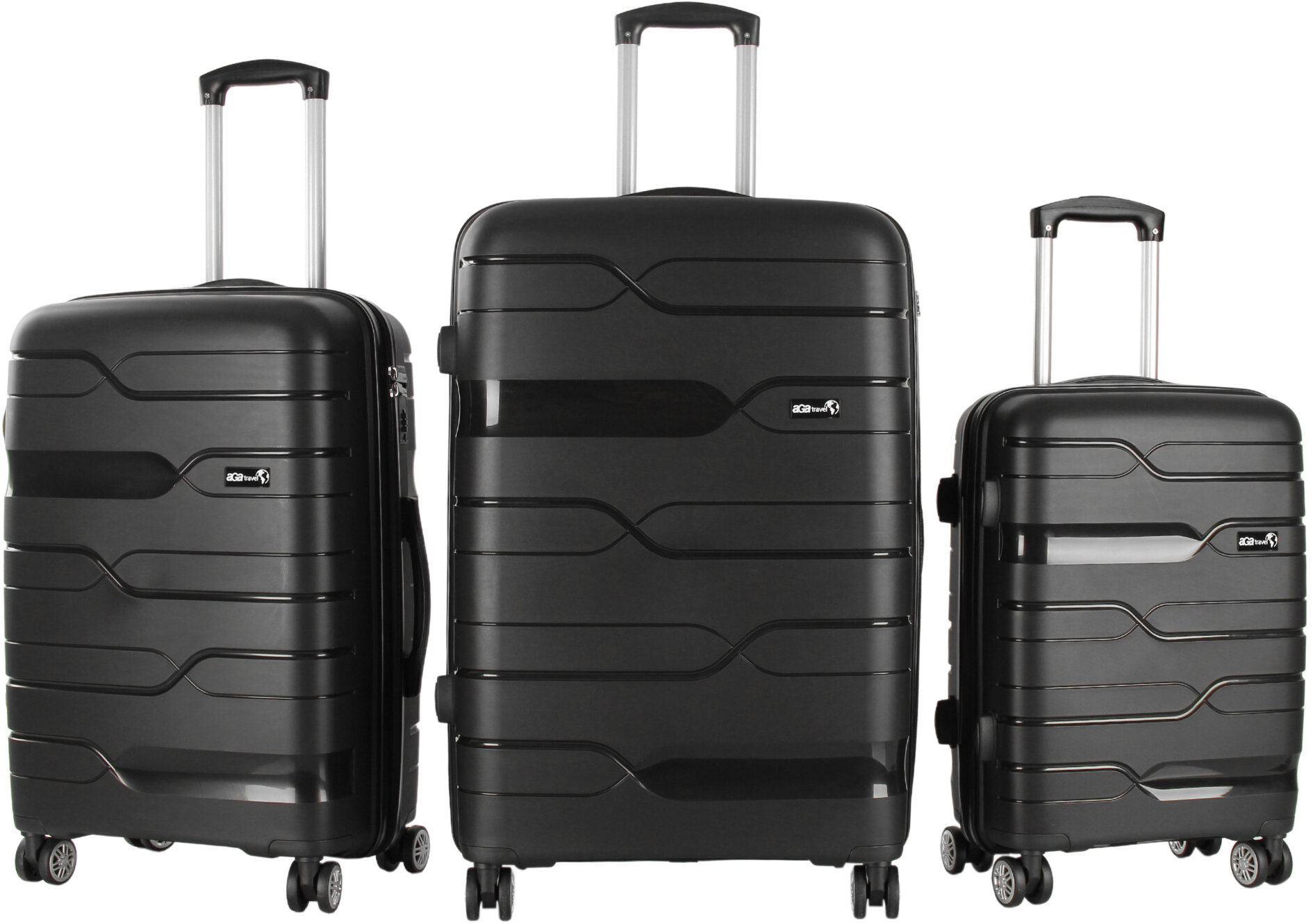 Aga Travel Sada cestovných kufrov MR4681 Čierna