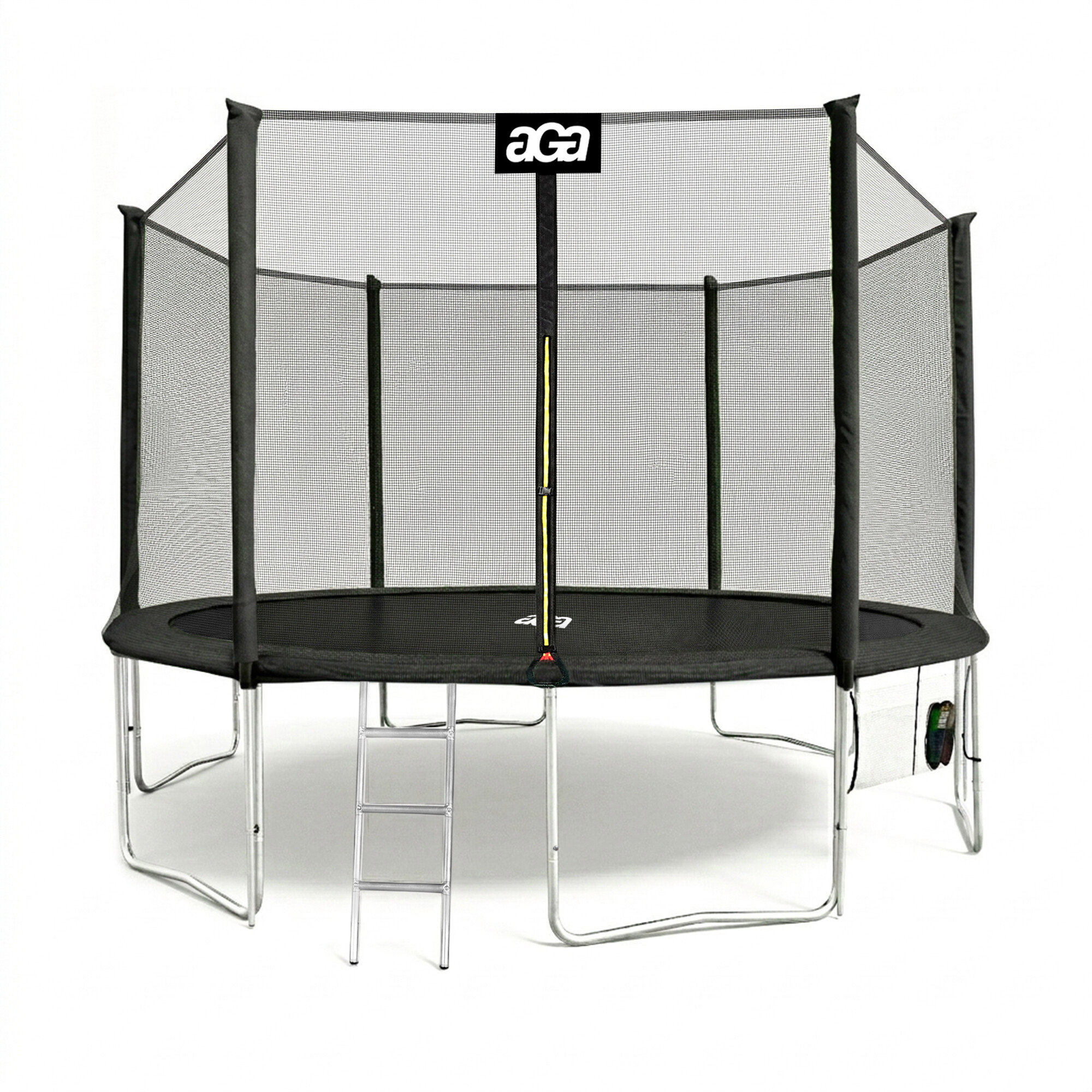 Aga SPORT PRO Trampolína 430 cm čierna + ochranná sieť + rebrík + vrecko na obuv