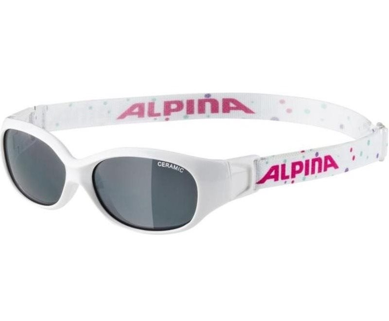 Alpina Sports Flexxy Kids white-dots gloss