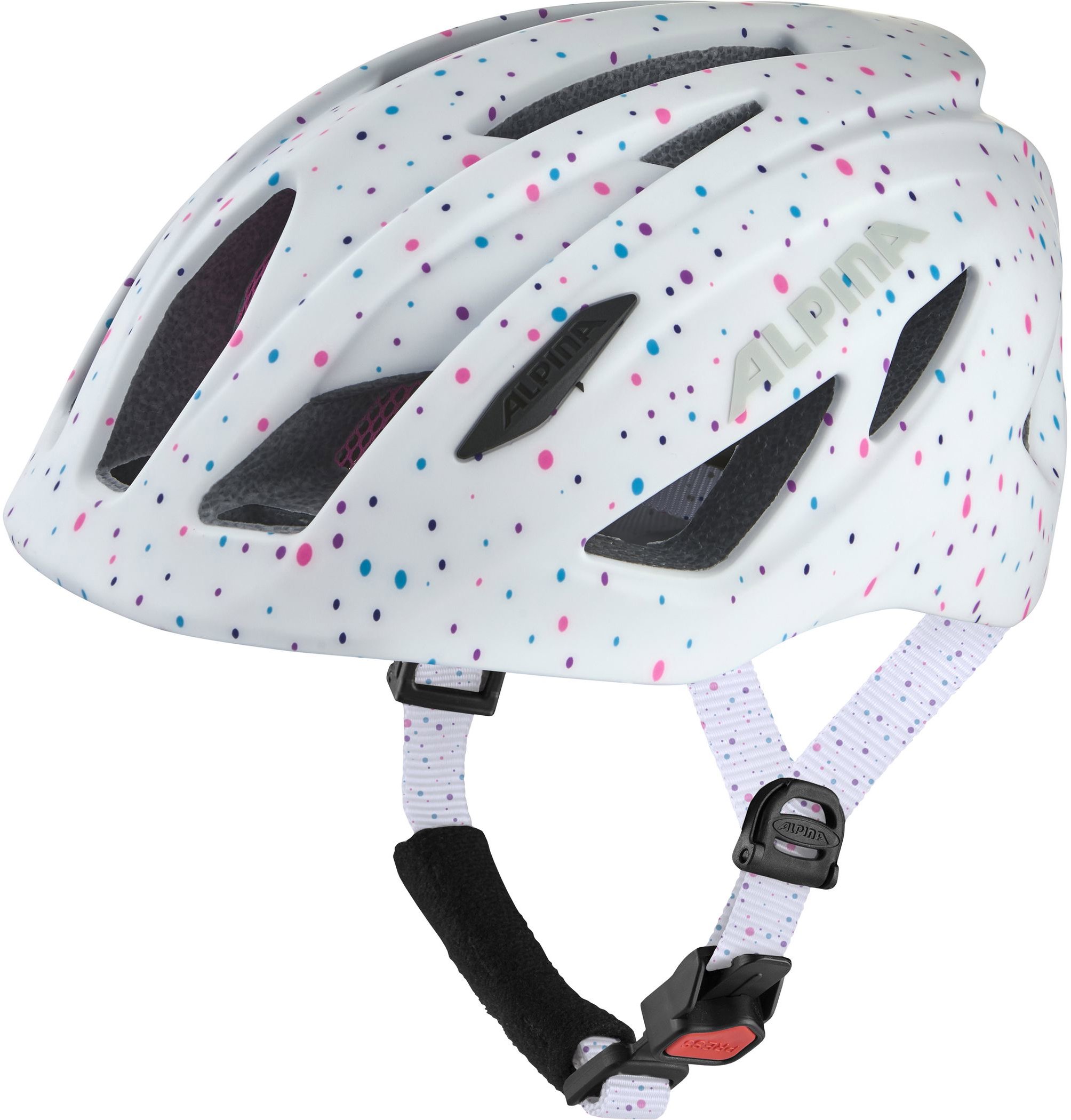 Alpina Pico Flash white polka dots gloss 50 – 55 cm