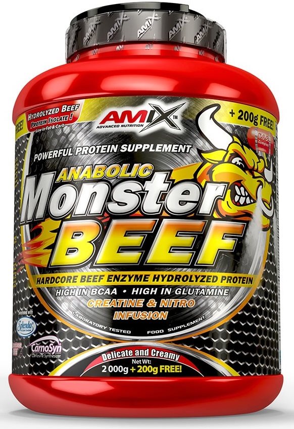 Amix Nutrition Anabolic Monster Beef 90 % Protein, 2200 g, Strawberry-Banana