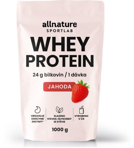 Allnature Sportlab Whey proteín jahoda 1000 g