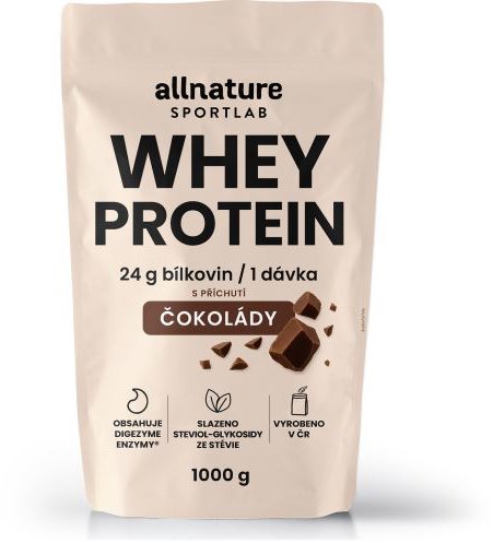 Allnature Sportlab Whey proteín s príchuťou čokolády 1000 g