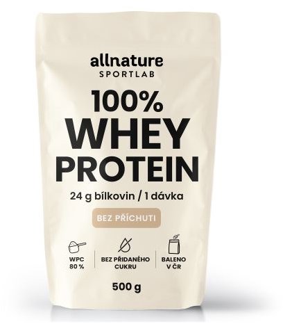 Allnature Sportlab 100 % Whey proteín bez príchuti 500 g