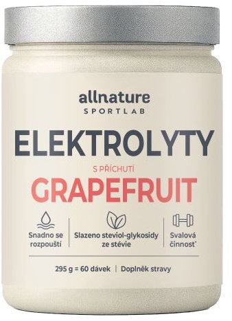 Allnature Sportlab – Elektrolyty, grapefruit, 295 g