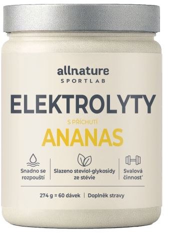Allnature Sportlab – Elektrolyty, ananás, 274 g