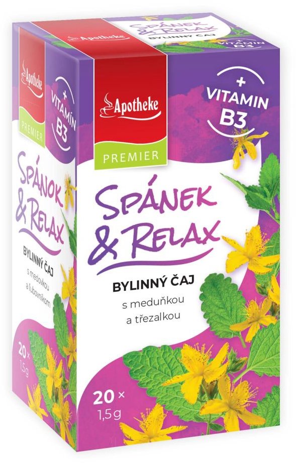 Apotheke Spánok a relax + vitamín B3 20× 1,5 g