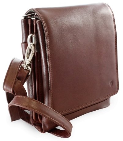Arwel hnědá kožená pánská taška / crossbag Angela