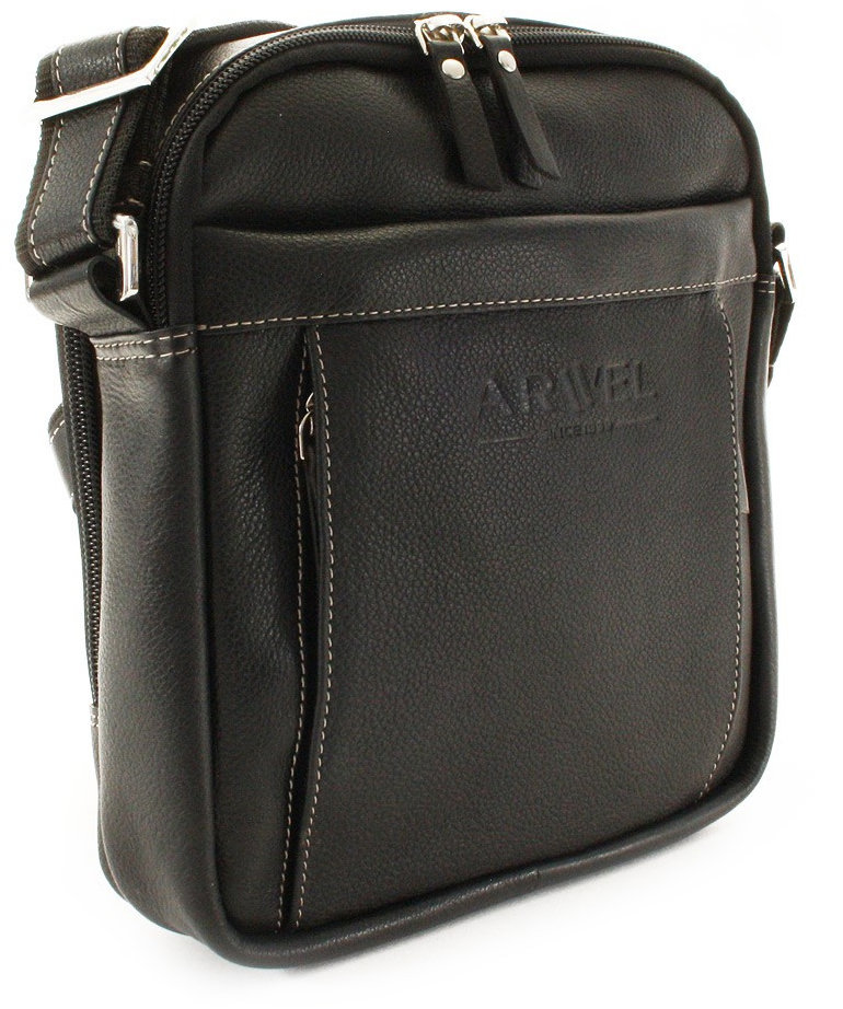 Arwel černá kožená taška / crossbag Boldizár