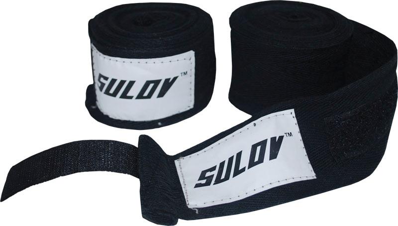 Sulov boxerské bandáže nylon 4 m, 2 ks, černá