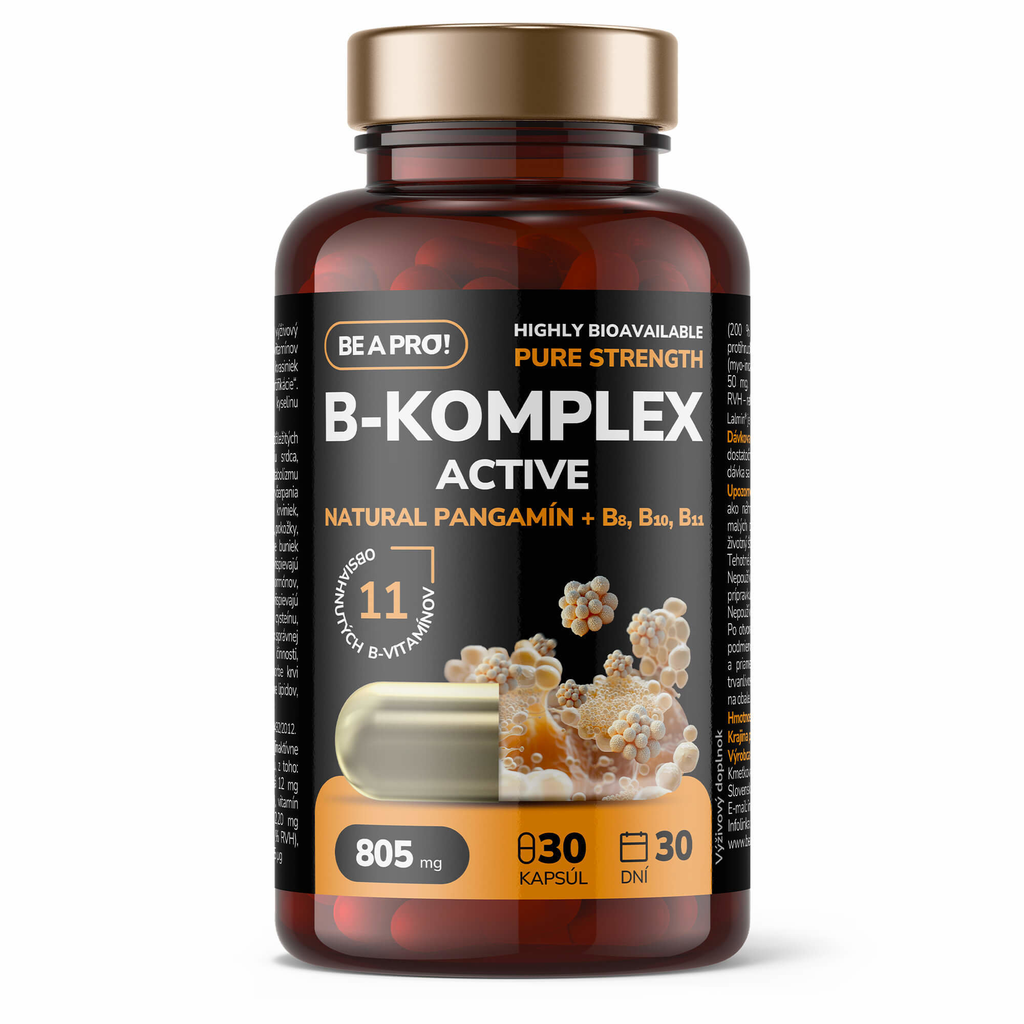 BE A PRO! B-Komplex Active, 30 kapsúl