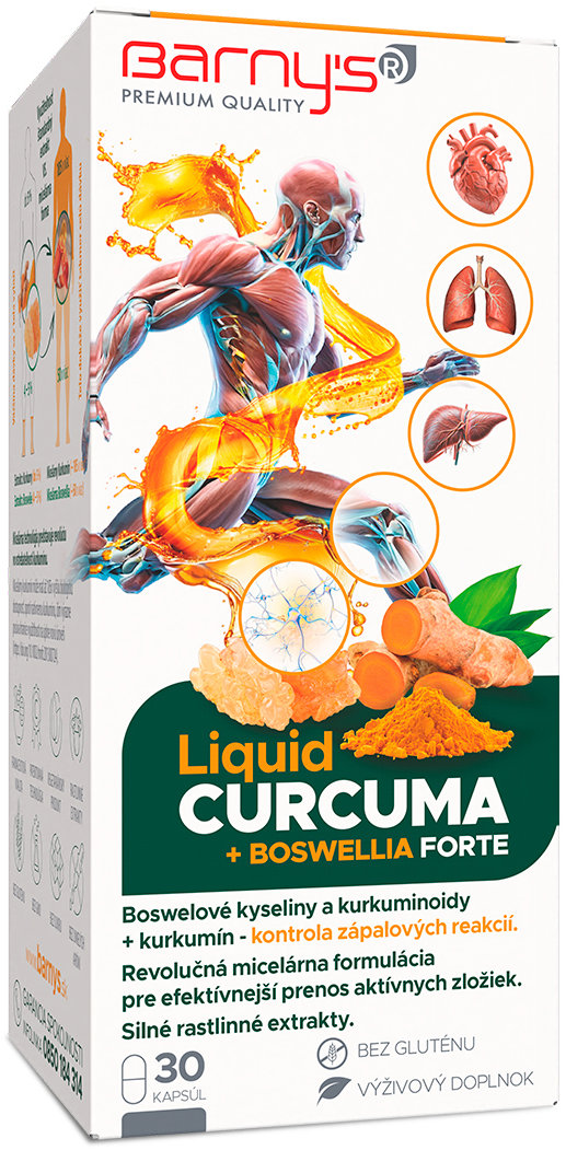 Barnys Liquid Curcuma + Boswellia Forte, 30 kapsúl