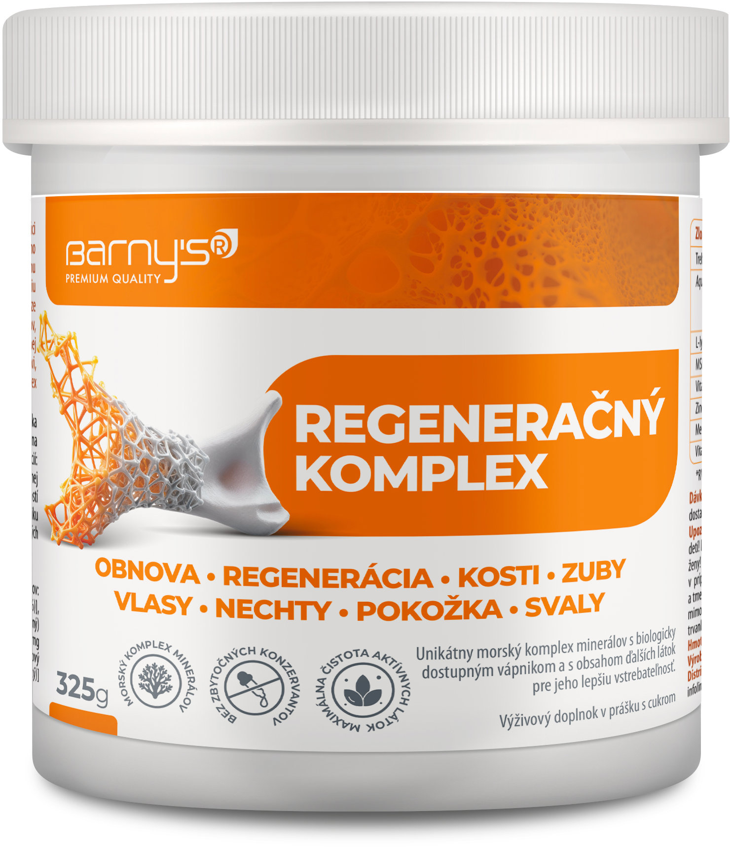 Barnys Regeneračný komplex kosti, vlasy, nechty, 325 g