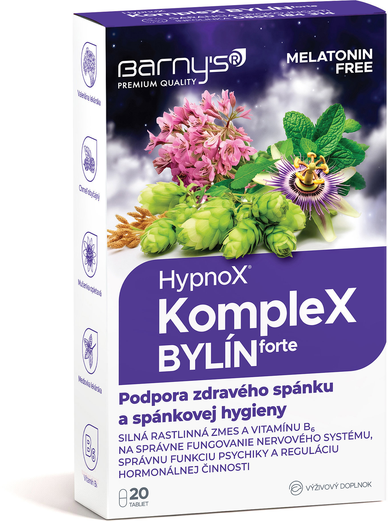 Barnys Hypnox Komplex Bylín Forte 20 kapsúl