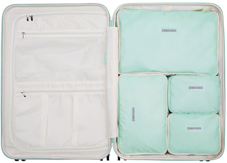 Suitsuit, sada obalov Perfect Packing system, veľ. L, Luminous Mint