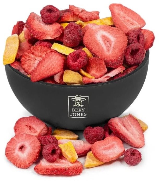 Bery Jones Zmes lyofilizovaného ovocia – jahoda, malina a mango XXL 250 g