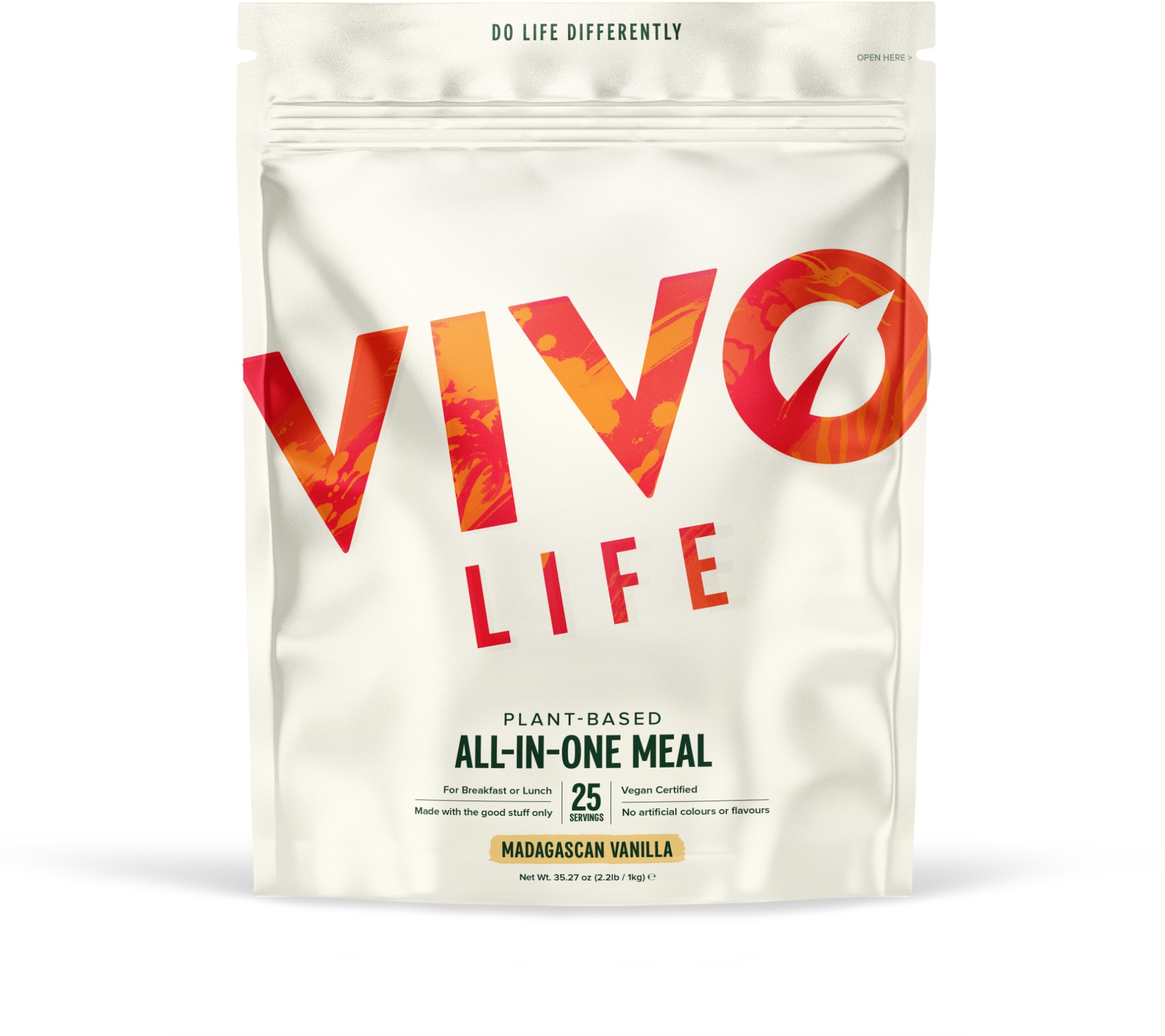 Vivo Life Whole Meal Vanilka – Nutrične kompletný vegán proteín jedlo (1000 g)