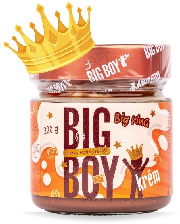 BIG BOY Big King – Krém s lieskovými orechami s mliekom a karamelom 220 g