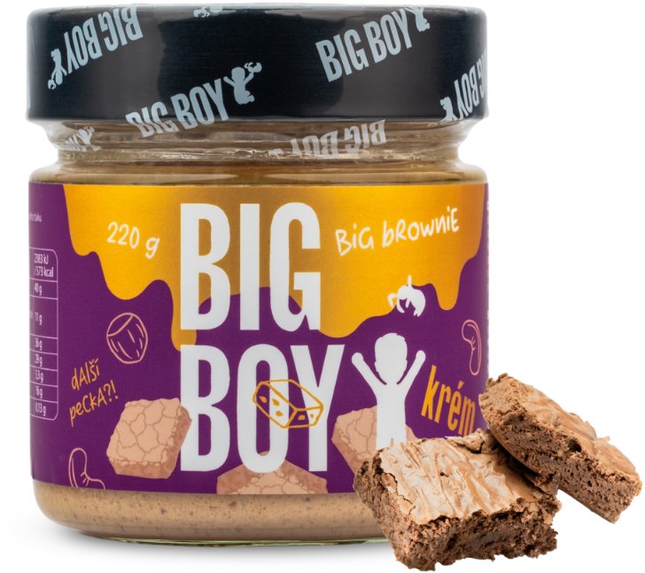 BIG BOY Big Brownie – Lieskový krém s kešu a bielou čokoládou 220 g