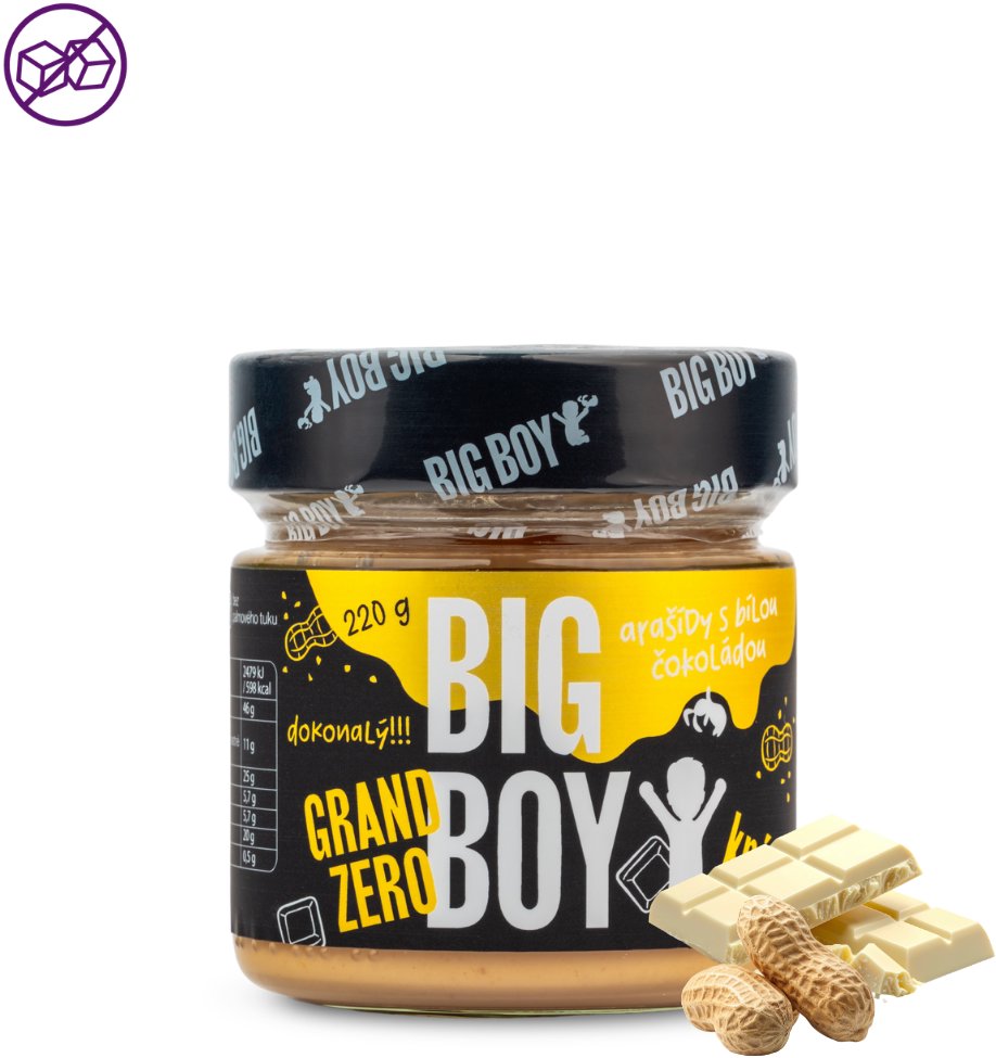 BIG BOY Grand Zero s bielou čokoládou 220 g