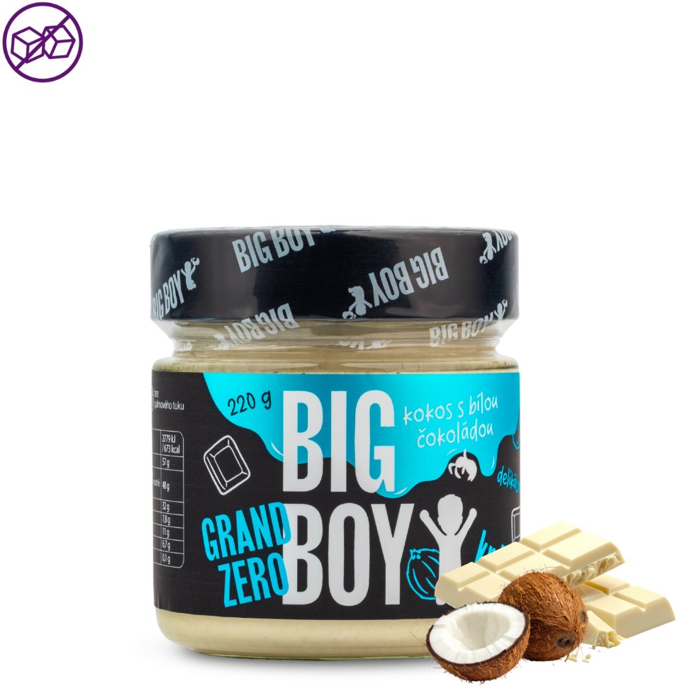 BIG BOY Grand zero kokos a biela čokoláda 220 g
